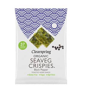 Organic Seaveg Crispies Black Pepper 8g